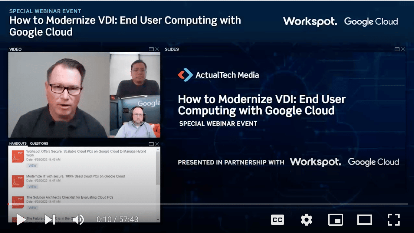 replace outdated VDI with Workspot Cloud PCs on Google Cloud